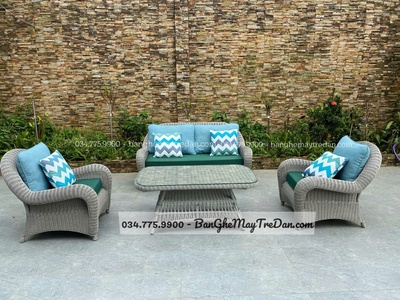 Sô pha nhựa giả mây bền đẹp 2