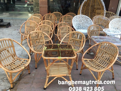 Bàn ghế ban công mây sò 1