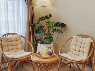 Bàn ghế ban công mây sò 6