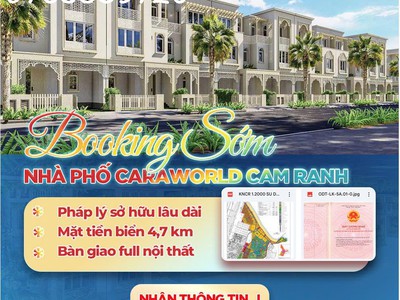 Hot hot 500 booking chỉ sau 2 tuần - nhanh tay sở hữu nhà phố liền kề biển - caraworld cam ranh 0