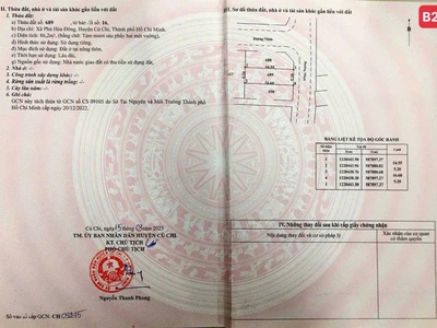 Bán gấp lô đất xã Phú Hoà Đông SỔ HỒNG RIÊNG giá 1350 tỷ 6