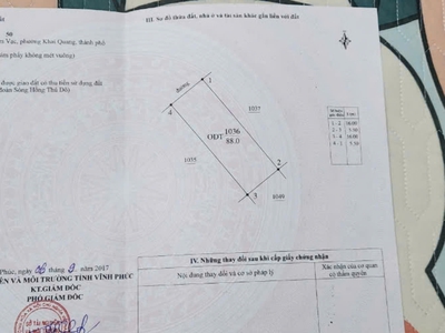 Bán đất tại KĐT Nam đầm vạc, Vĩnh yên, Vĩnh phúc. Hướng Đông Bắc giá chỉ 3 tỷ 3
