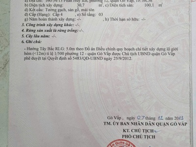 Gò Vấp, nhà đất Phan Huy Ích Hạ thêm 300 còn 5 tỷ đường 6m xe hơi bớt xíu lộc cho khách mau mắn 3