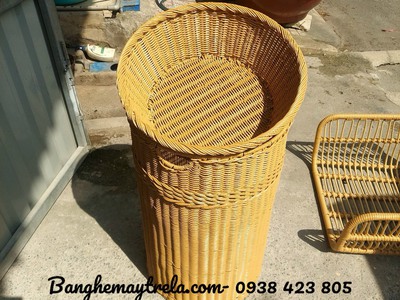 Rổ nhựa giả mây trưng bày trái cây 7