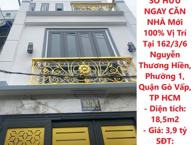 Nhanh tay sở hữu ngay căn nhà mới 100 vị trí tại quận gò vấp, tp hcm 0