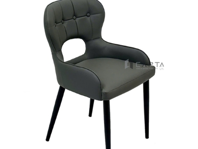 Ghế ăn nhập khẩu nệm da pvc cao cấp màu xanh đậm chân sắt sơn màu đen ECO 38A-P Nội thất Capta 3