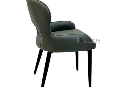 Ghế ăn nhập khẩu nệm da pvc cao cấp màu xanh đậm chân sắt sơn màu đen ECO 38A-P Nội thất Capta 1
