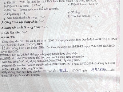 Nhà chính chủ 155.4m2 - giá tốt - vị trí đẹp  xã thới tam môn, hóc môn, hcm 0