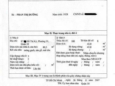 Quận 10-hxh đổ cửa, ngay chợ hoa hồ thị kỷ cn43.8m2, 2lầu nhỉnh 6tỷ 2