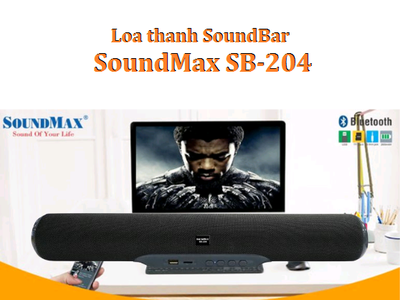 Loa thanh SoundMax SB-204/2.0 bluetooth 5.0 âm thanh cực hay 3