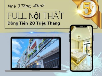 Bán nhà quận tân bình,Nhà kế Vincom Plaza Cộng Hòa,dòng tiền 20 tr/th, full NT,4.9Tỷ 0