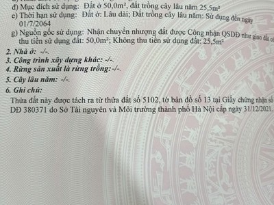 Tôi chính chủ đang cần bán 2 lô đất 25tr/1 m2 tại quốc oai, hà nội 4