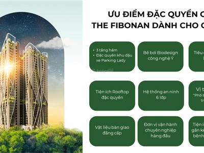 Mở bán quỹ căn đẹp nhất dự án The Fibonan, giá CĐT, HTLS 18th, Ck 6, quà tặng 80tr, 1