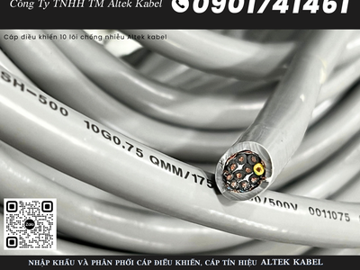 Cáp điều khiển, cáp điện 10 lõi Altek Kabel, 0.5mm, 0.75mm, 1.0mm, 1.5mm 3