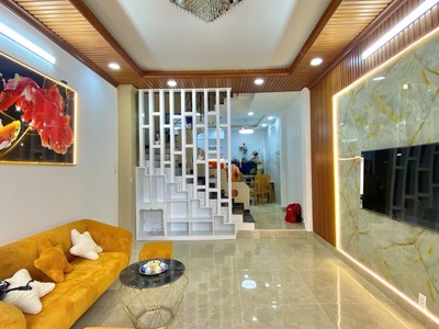 Hẻm 5m, 48m2, 4 tầng đẹp, 1/đường số 14 ngay lê văn quới, full nội thất giá chỉ 6.x tỷ 0