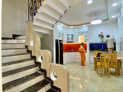 Hẻm 5m, 48m2, 4 tầng đẹp, 1/đường số 14 ngay lê văn quới, full nội thất giá chỉ 6.x tỷ 1