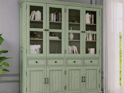 Tủ sách tân cổ điển gỗ sồi tự nhiên, tinh hoa thẩm mỹ, chất lượng bền lâu 1