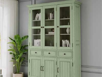 Tủ sách tân cổ điển gỗ sồi tự nhiên, tinh hoa thẩm mỹ, chất lượng bền lâu 2