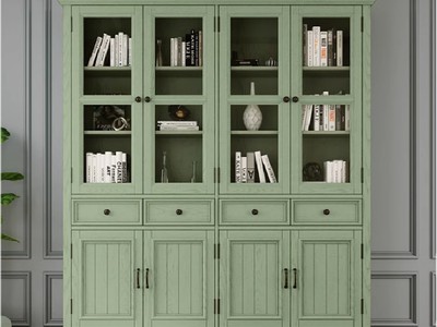Tủ sách tân cổ điển gỗ sồi tự nhiên, tinh hoa thẩm mỹ, chất lượng bền lâu 0