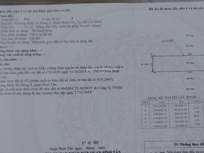 Bán đất hẻm 427 lê văn qưới bình tân 73,3m giá 5,9 tỷ 0