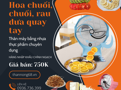 Máy thái lát rau của quả, thái sợi các loại củ quả quay tay 0