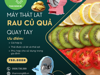 Máy thái lát rau của quả, thái sợi các loại củ quả quay tay 1