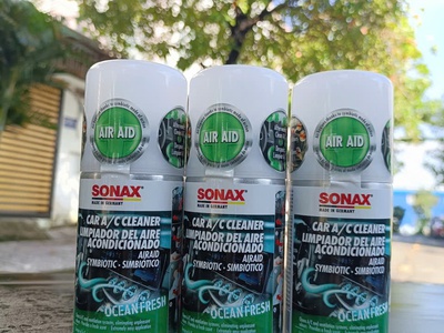 Khử mùi, diệt nấm mốc dàn lạnh ô tô thế hệ mới - Sonax a/c cleaner Air Aid 1