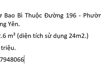 Chính chủ cần bán kiot chợ bao bì thuộc đường 196 - phường nhân hòa - mỹ hào - hưng yên. 0