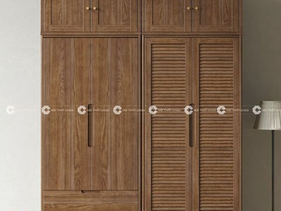 Tủ Quần Áo Gỗ Sồi Vân Gỗ Phủ Sơn Tự Nhiên Sang Trọng 0