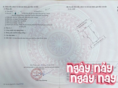 Bán đất lô 20b lê hồng phong, 40m, tây bắc, giá 112 tr/m vị trí cực đẹp 2