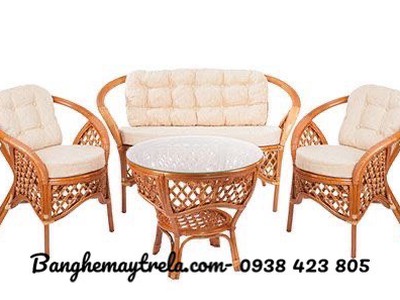 Set sofa mây tre đan tự nhiên 3