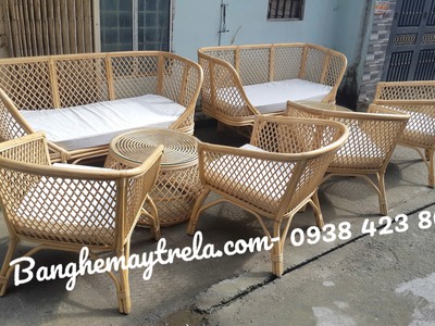 Set sofa mây tre đan tự nhiên 1