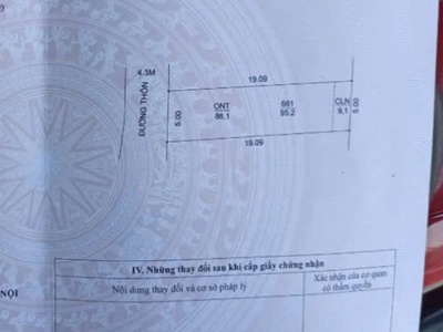 Cc gửi bán 95m đât full xã đông phương yên bám ql6 đường ô tô thông 0