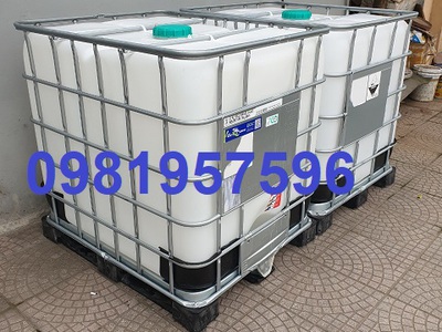 Bồn nhựa 1000 lít, tank nhựa IBC 1000l, Bồn nhựa khung sắt cũ mới 3