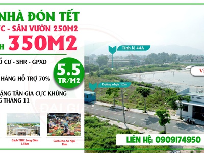 Nhà vườn 350m2 sát dự án gold coast long điền nhựa 12m tc 80 m2 shr giá 5.5tr/m2 2