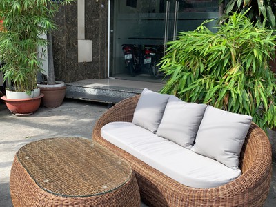 Bàn ghế sofa sò mây nhựa 0