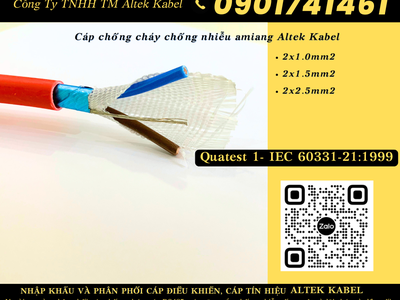 Dây cáp tín hiệu chống cháy, cáp chậm cháy chịu nhiệt 750 độ C 0