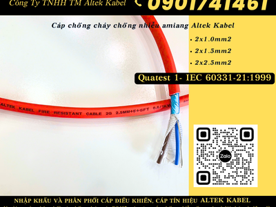 Dây cáp tín hiệu chống cháy, cáp chậm cháy chịu nhiệt 750 độ C 1