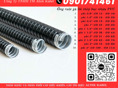 Ống ruột gà lõi thép bọc nhựa, ống kẽm đàn hồi Đà Nẵng, Hà Nội, HCM 1