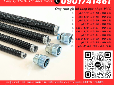 Ống ruột gà lõi thép bọc nhựa, ống kẽm đàn hồi Đà Nẵng, Hà Nội, HCM 3