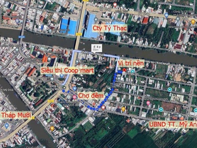 Bán 81.2m2 nền siêu đẹp cho nhà đầu tư tại mặt tiền đường nguyễn tri phương, thị trấn mỹ an 1