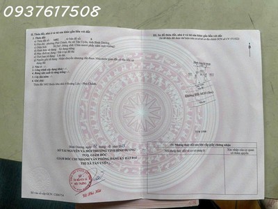 Đất mặt tiền đường đx 16m phú chánh tp.tân uyên 6,5x13,9 giá 1ty750 0
