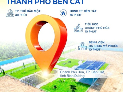 Đầu tư siêu lời   đất nền nhà phố tại chánh phú hoà, tp. bến cát, bình dương. 0