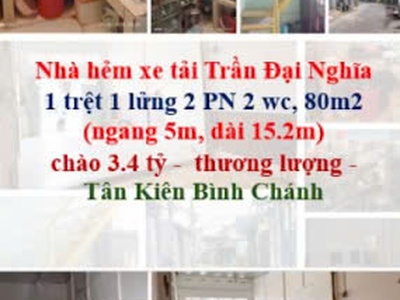 Nhà hẻm xe tải trần đại nghĩa, bình chánh 2 tầng, 76m2, giá 3,2 tỷ 2