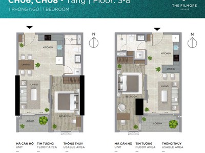 Bán căn hộ 1 phòng ngủ tại tòa nhà filmore đà nẵng mã căn ch05.06 4