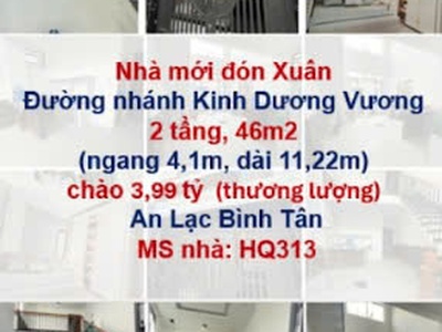 Bán nhà kinh dương vương, an lạc, bình tân 46m2, 2pn, giá 3.99 tỷ, gần bx miền tây 0