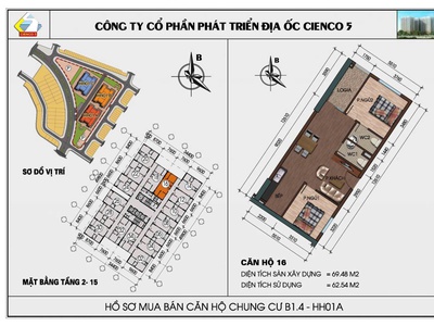 Chính chủ cần bán căn hộ 70m tầng 11, full nội thất mới tại tòa HH01A KĐT Thanh Hà Cienco 5 0