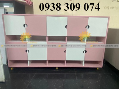 Tủ đựng cặp dép mầm non, tủ đựng đồ dùng cá nhân trẻ em 5