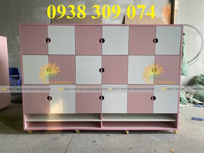 Tủ đựng cặp dép mầm non, tủ đựng đồ dùng cá nhân trẻ em 1