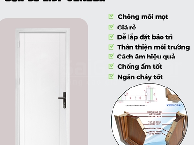 Cửa gỗ công nghiệp MDF Veneer 2